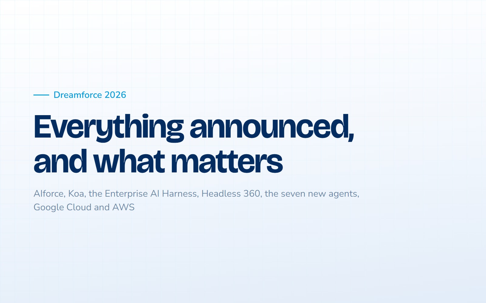 Dreamforce 2026: everything announced