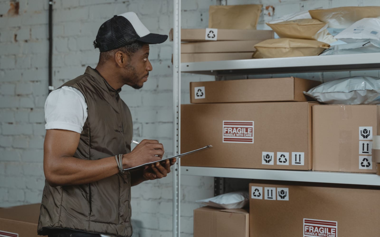 Staff working a warehouse or retail floor.