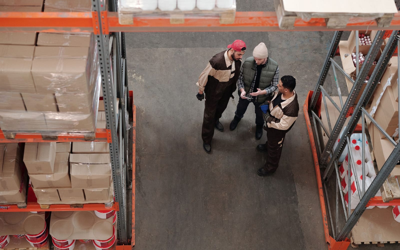 Staff working a warehouse or retail floor.
