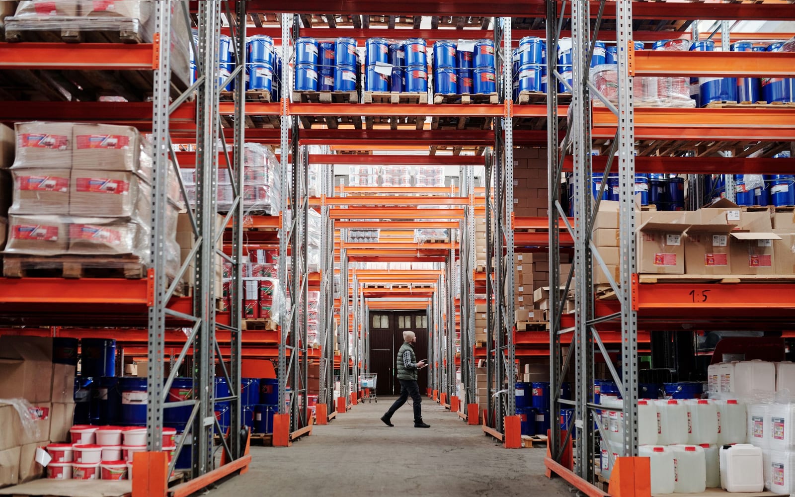 Staff working a warehouse or retail floor.