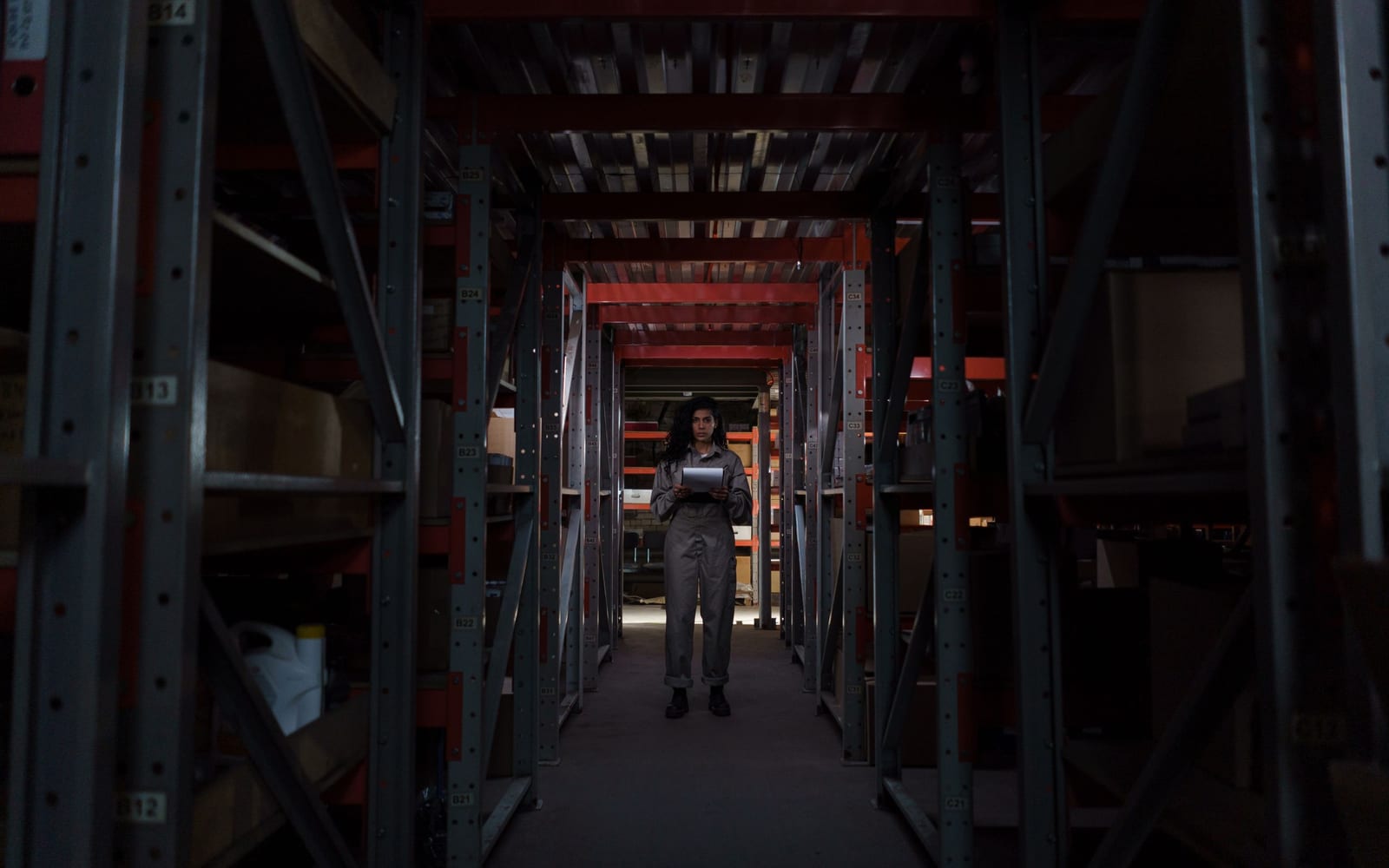 Staff working a warehouse or retail floor.