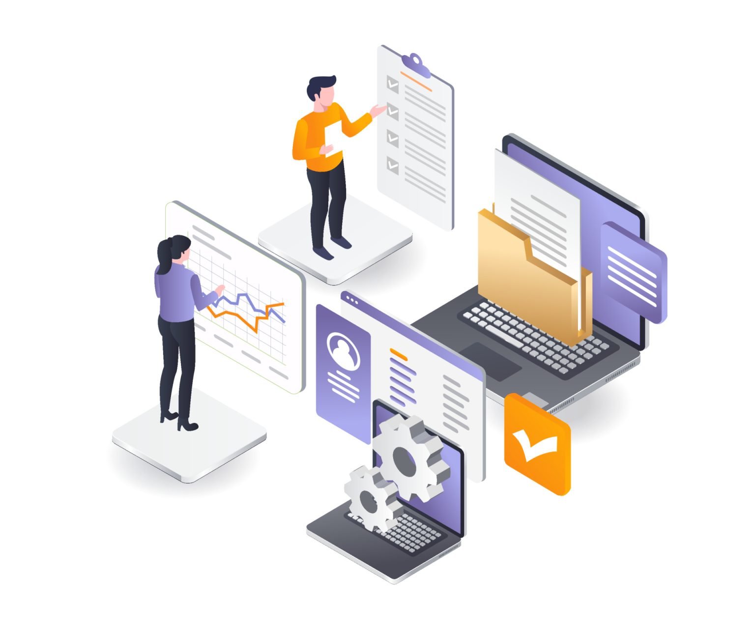 vecteezy flat isometric illustration concept enterprise development 7885563 Salesforce Integration