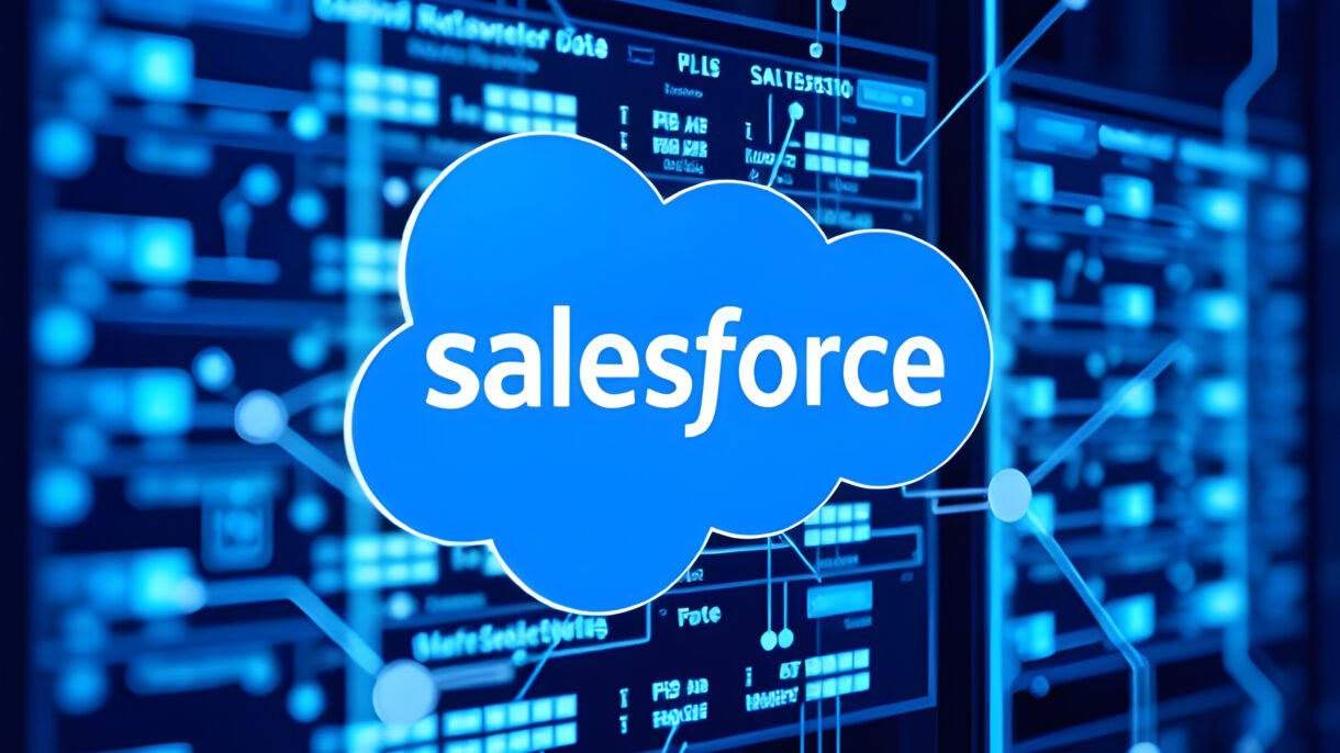 Illustration of Salesforce data hygiene showing clean and organized data with interconnected nodes