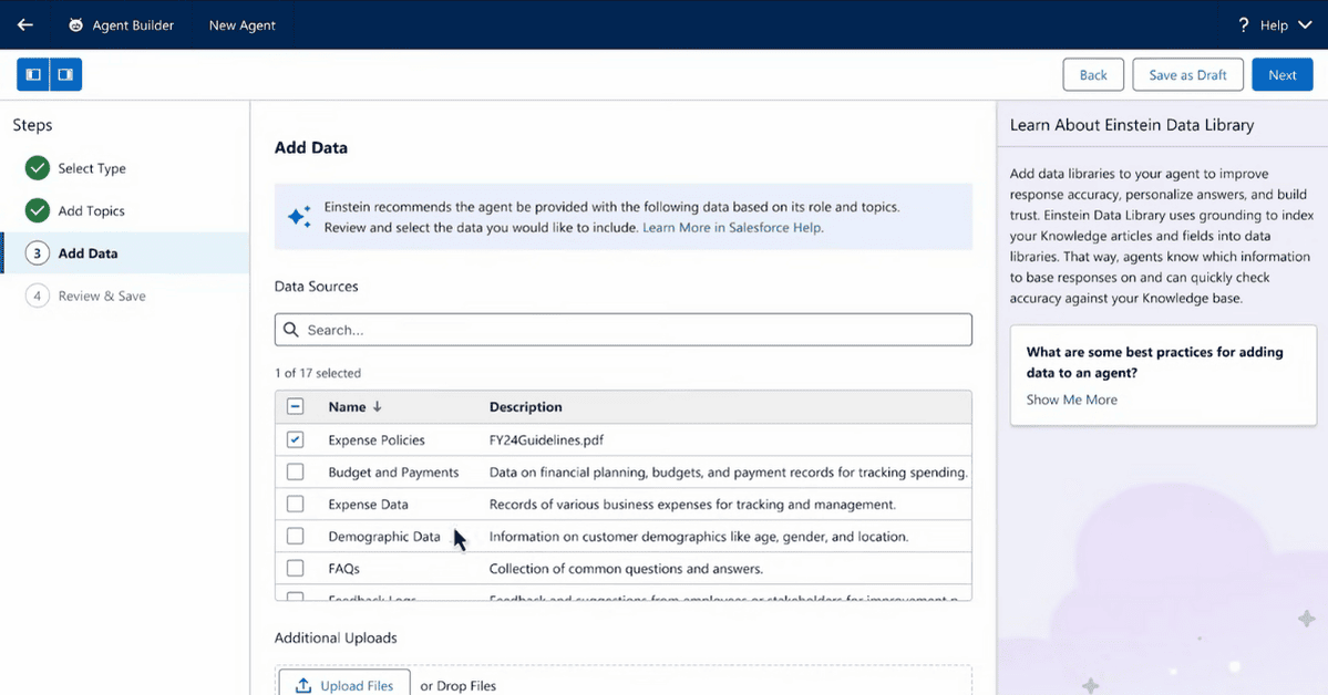 Add Data for Agents